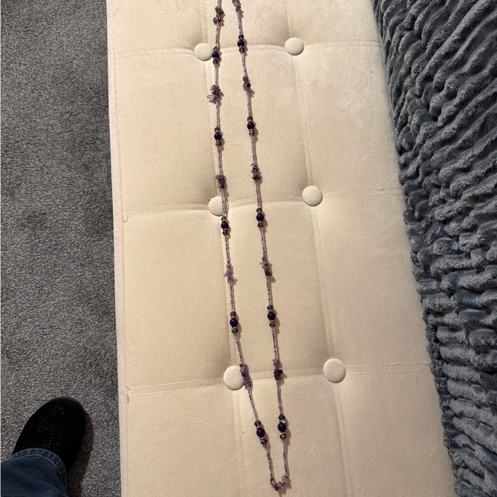 Beautiful Handmade 55inch amethyst necklace